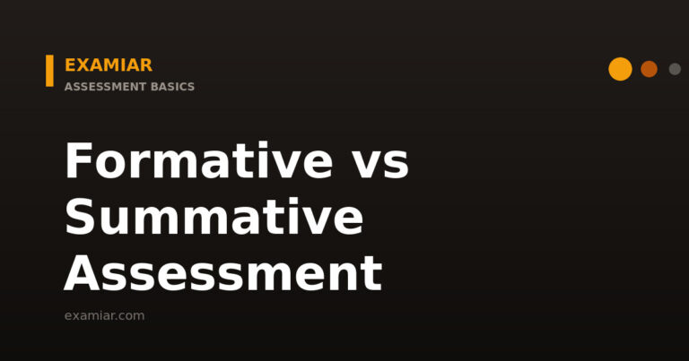 Formative vs summative assessment — Examiar