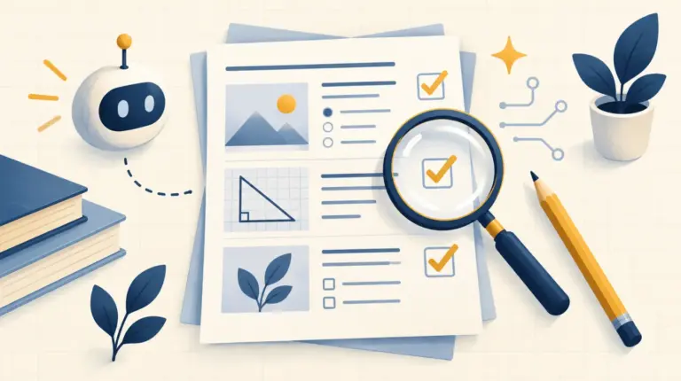 AI-generated worksheet quality review checklist