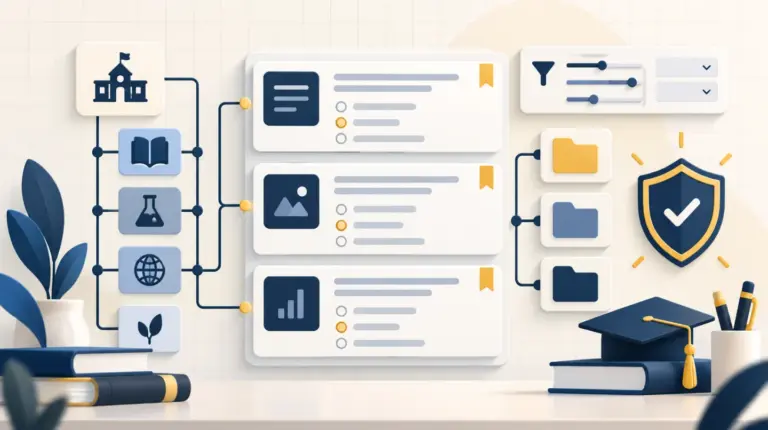 Question bank software with curriculum and review controls